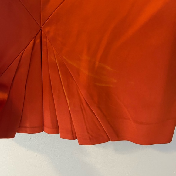 Karen Millen England Orange Off Shoulder Sheath Dress Size 10 Formal - Picture 3 of 8